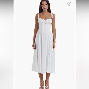 House of CB Carmen Bustier Sundress White
